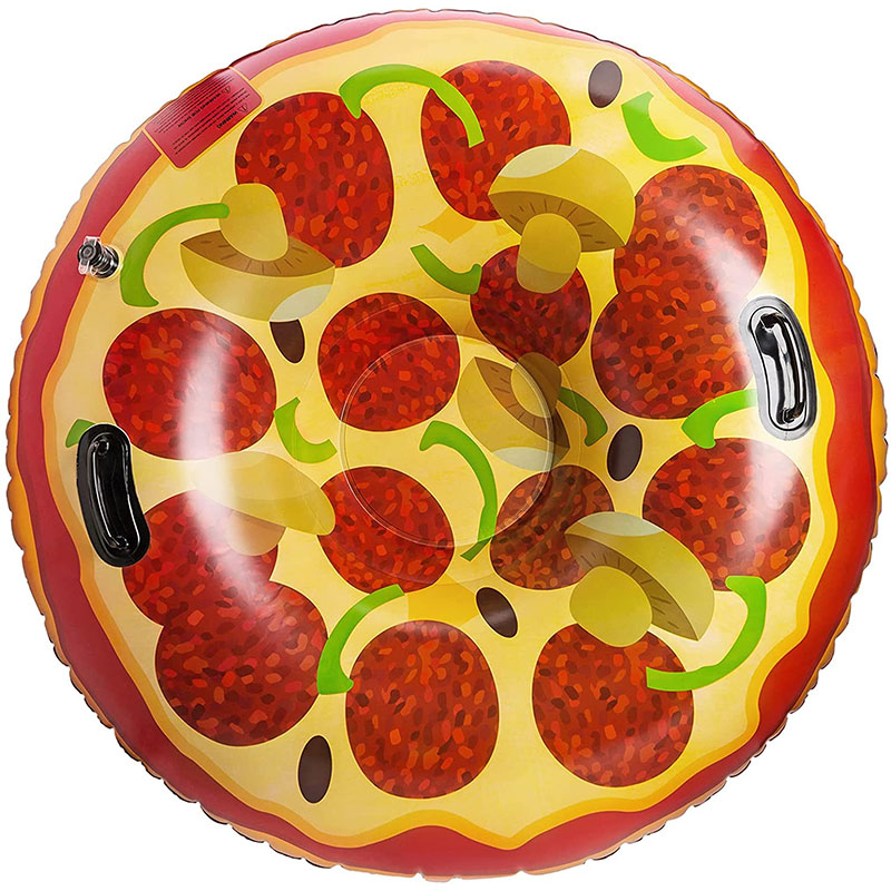 Equipamento inflável de trenó de pizza de pizza de brinquedos de inverno, brinquedos deneve para crianças ao ar livre